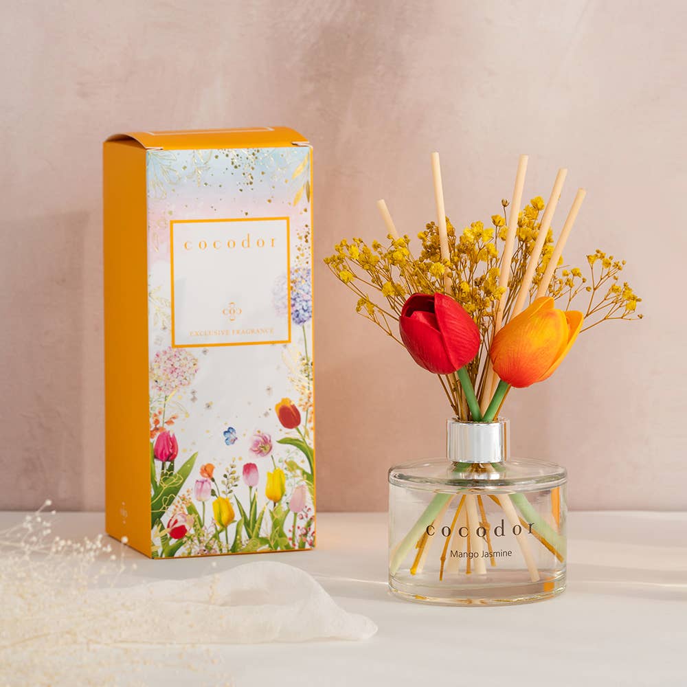 Cocodor Tulip Flower Diffuser – Lovely Peony – Raumduft mit Tulpendekor – 200 ml