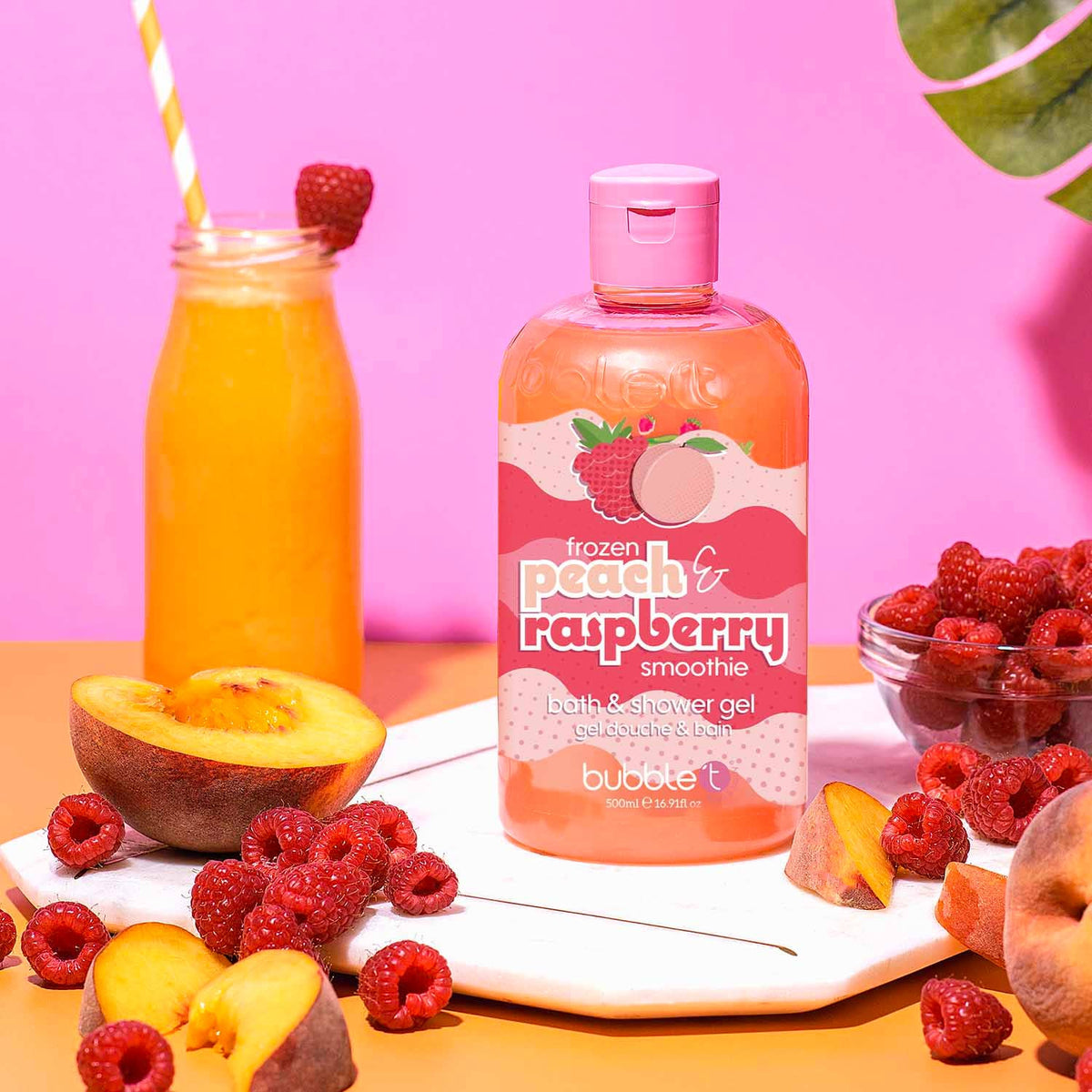 🍑🍓 Bath & Shower Gel „Peach & Raspberry Smoothie“ – 500 ml