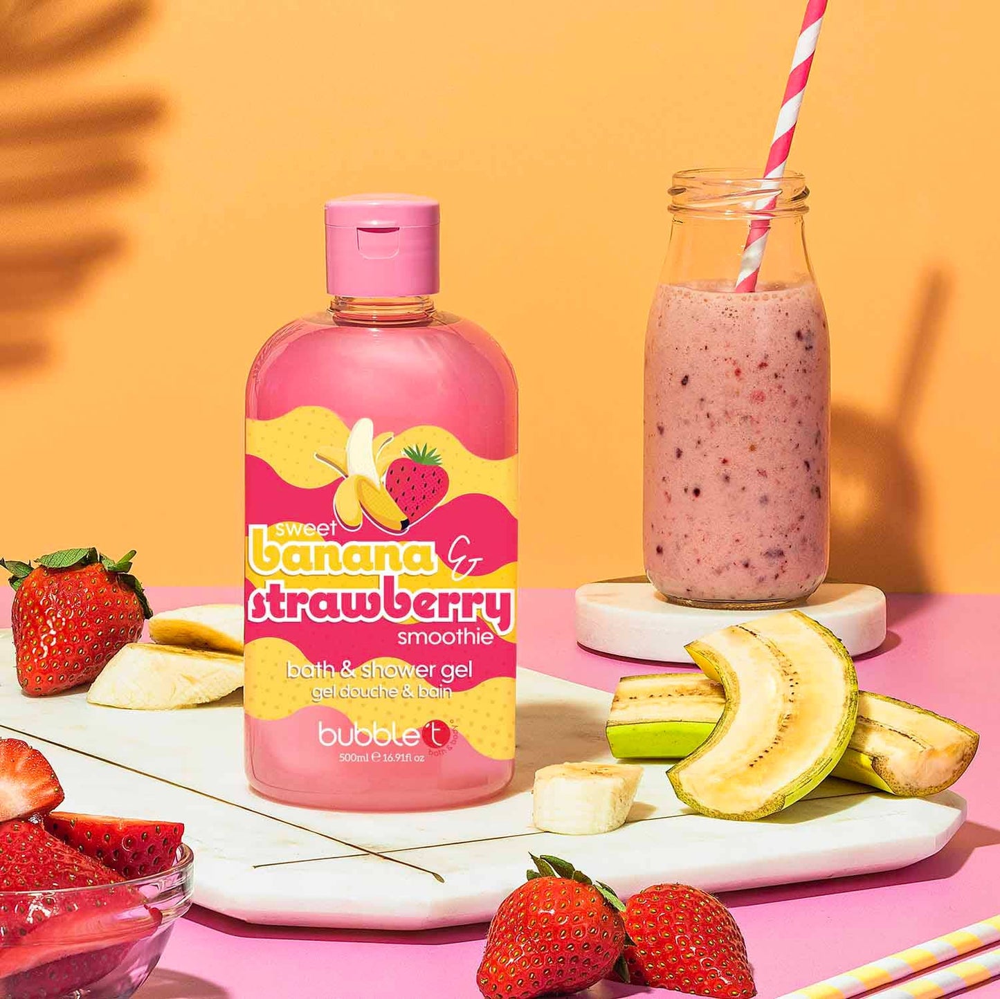 🍓🍌 Bath & Shower Gel „Banana & Strawberry Smoothie“ – 500 ml