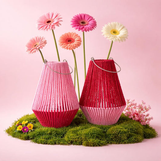 Windlicht Laterne im Boho Style – dekorative Outdoor Laterne mit Glaseinsatz (28 cm)