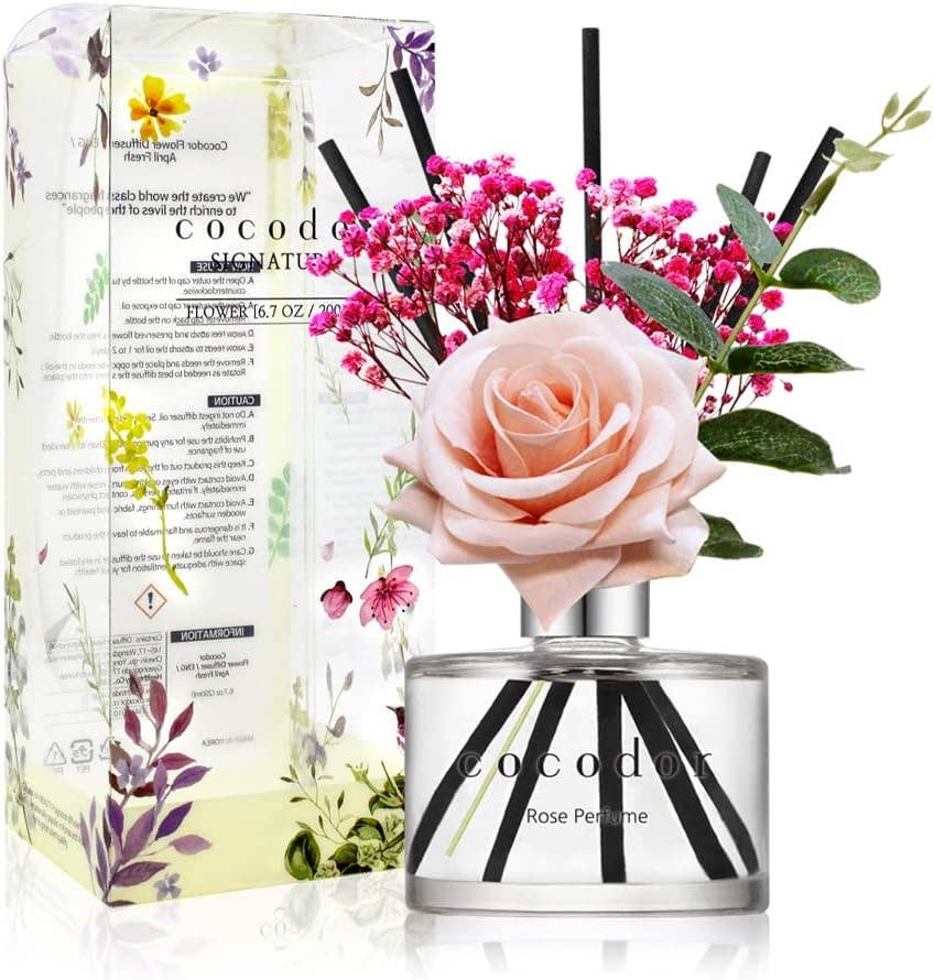 Cocodor Rose Flower Diffuser – Rose Perfume – Raumduft mit Duftstäbchen – 200 ml