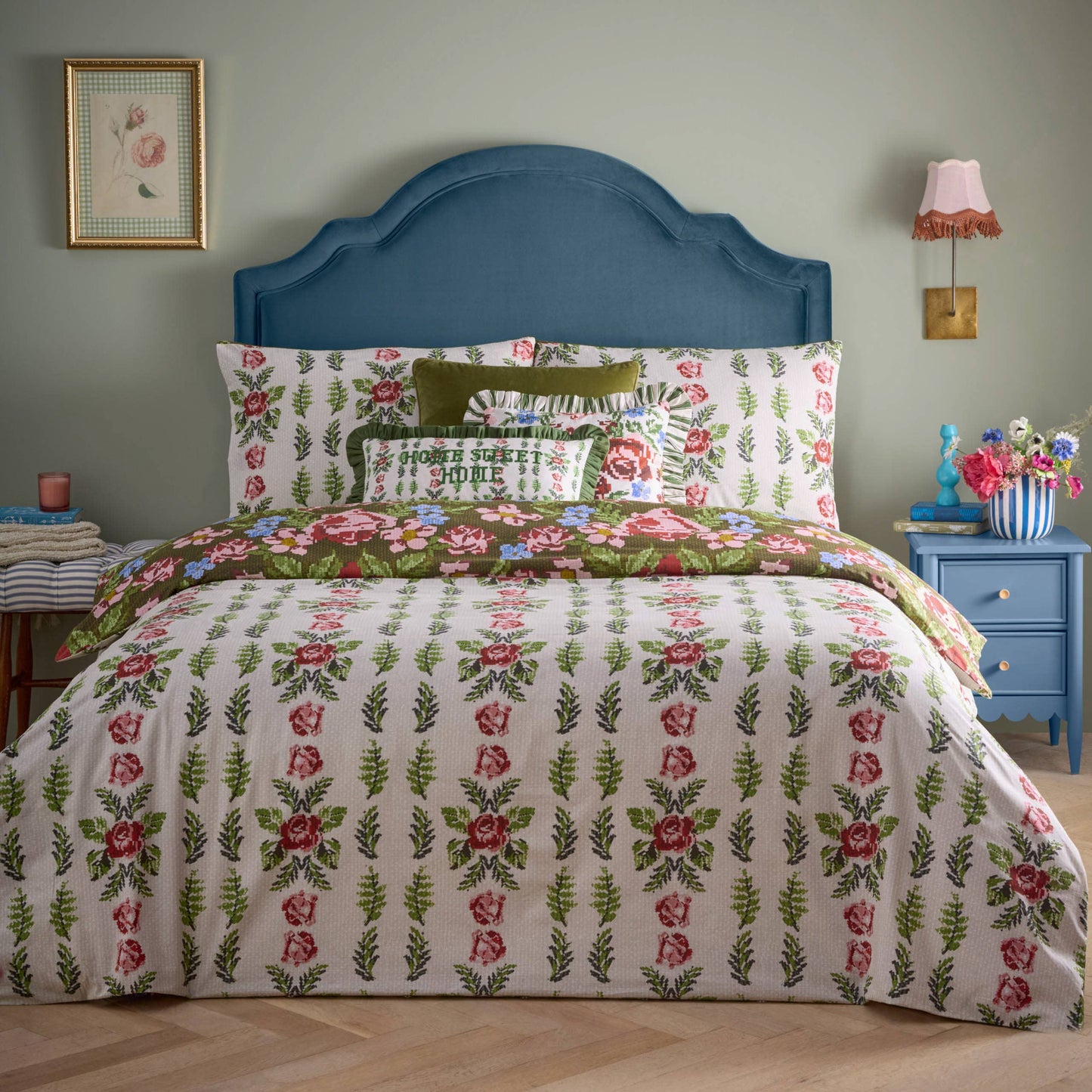 Feeoni Bettbezug-Set in Willow Green