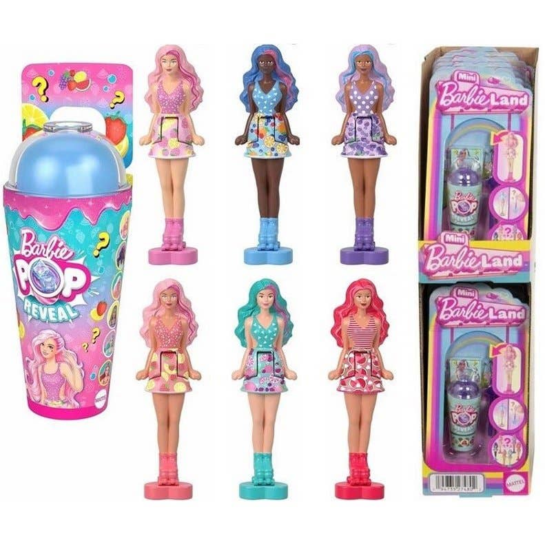 Mini Barbie Land Puppe 4 cm mit Becher /10