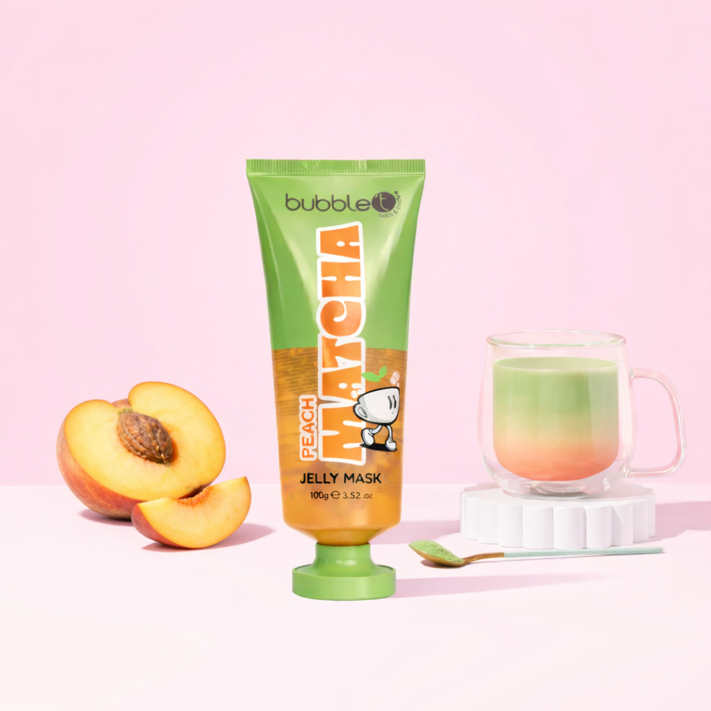🍑 Bubble T Peach &amp; Matcha – Jelly Mask (100 g)