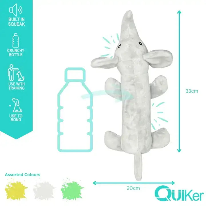 🐶 Hundespielzeug „Bottle Crunch Animals“ – Quiker