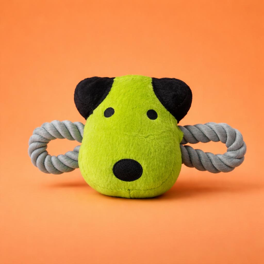 Hundespielzeug mit Seil & Plüsch – robustes Kauspielzeug für Hunde (verschiedene Designs)