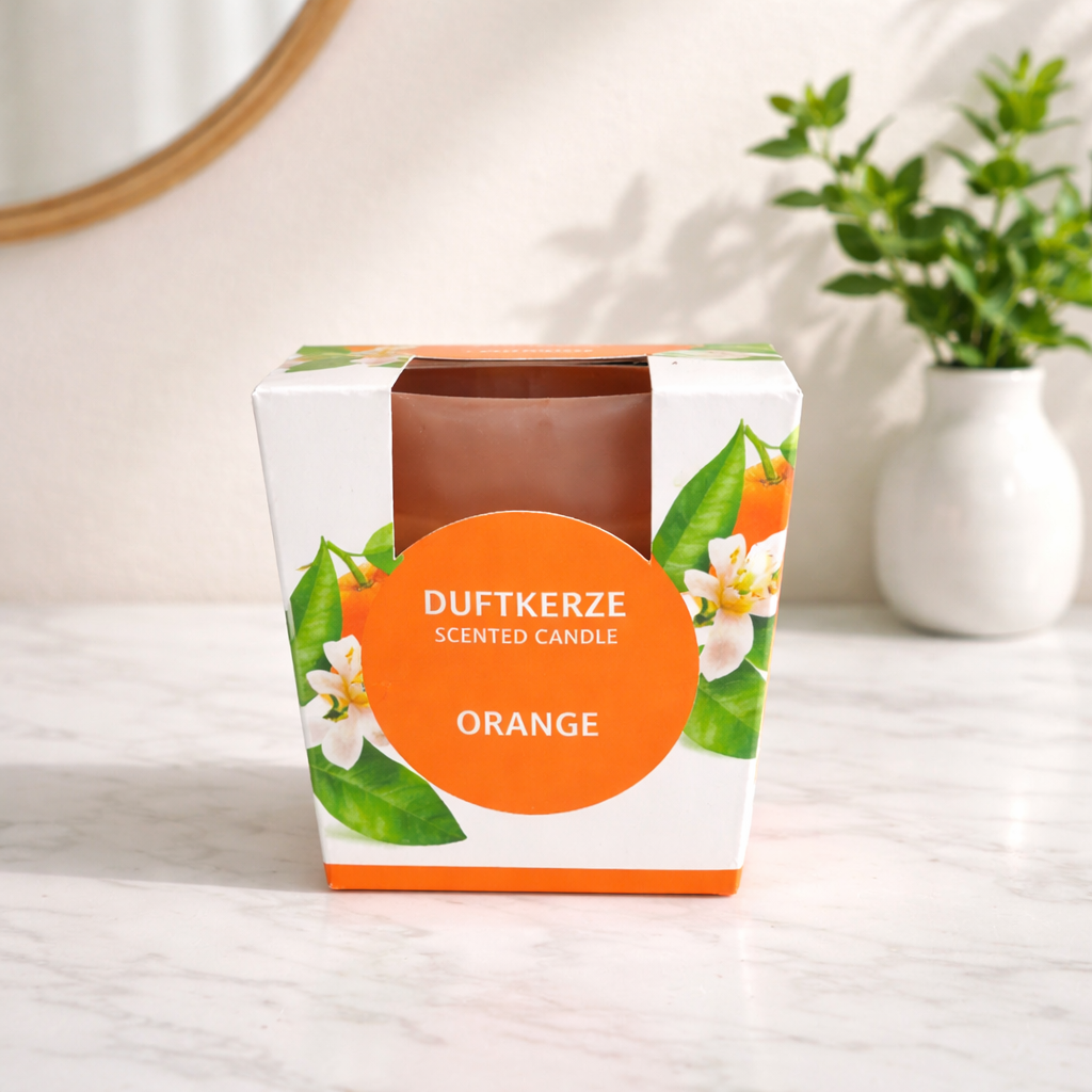 🕯️ pajoma Duftkerze Orange im Glas – Frischer Duft für deine Wohlfühlmomente 🍊✨