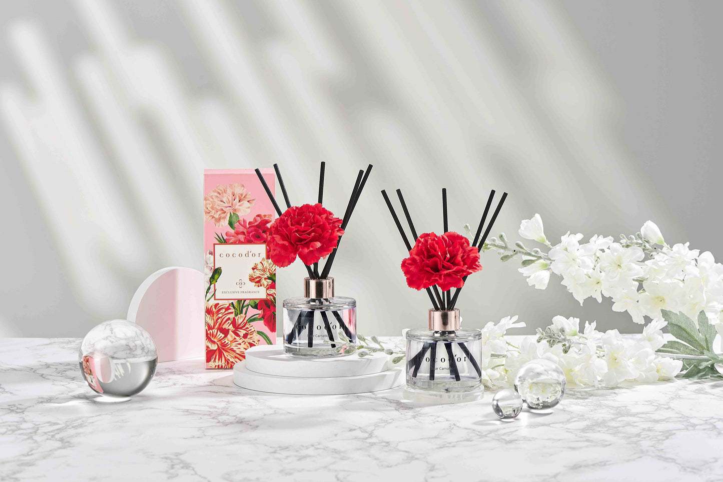 Cocodor Carnation Diffuser – White Musk – Raumduft mit Duftstäbchen – 120 ml