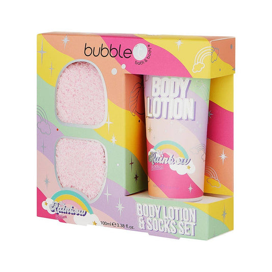 🌈 Bubble T „Rainbow Body Lotion &amp; Socks Set“ – Körperpflege Geschenkset