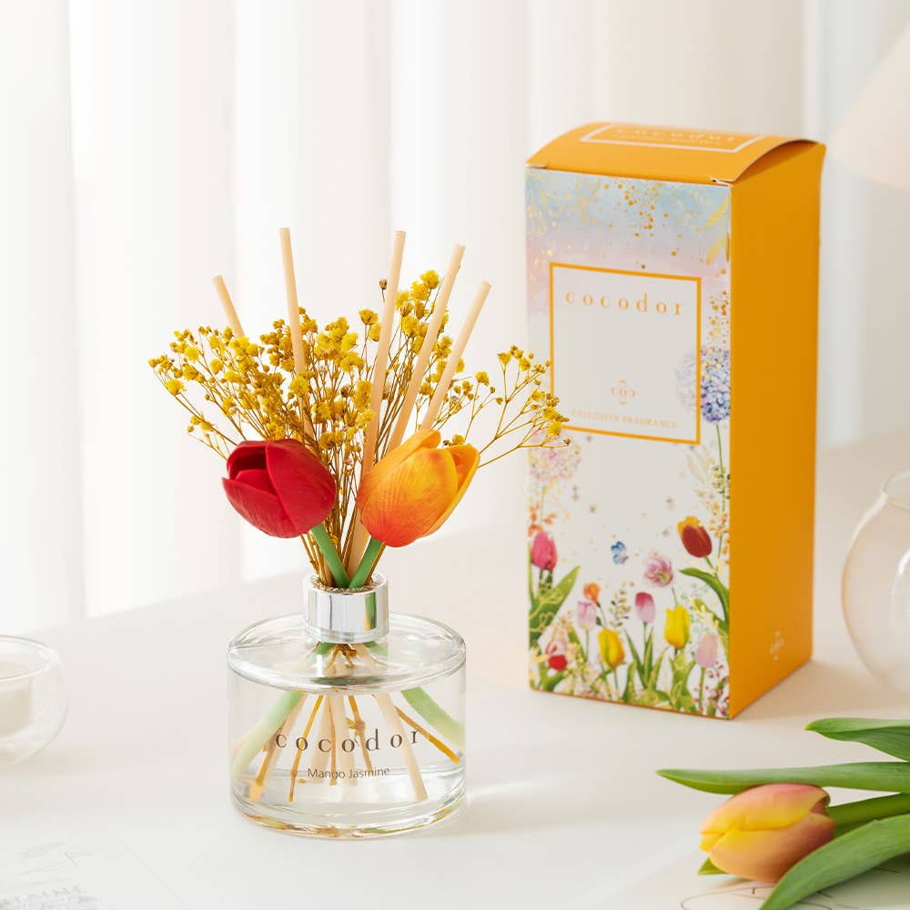 Cocodor Tulip Flower Diffuser – Lovely Peony – Raumduft mit Tulpendekor – 200 ml
