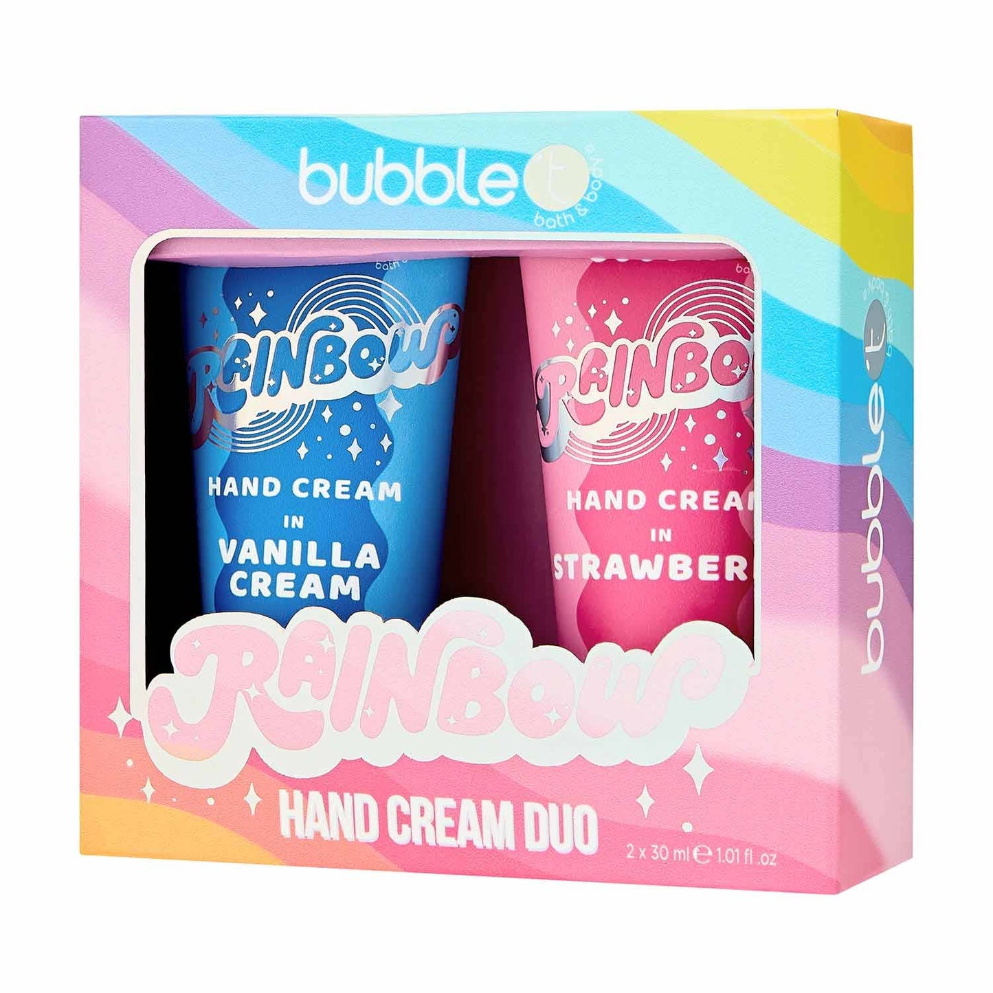 🌈 Bubble T „Rainbow Hand Cream Duo“ – Handcreme Set (2 × 30 ml)