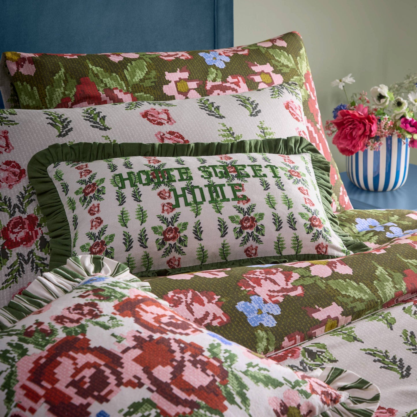Feeoni Bettbezug-Set in Willow Green