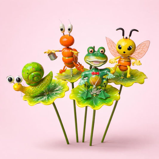 Süße Gartenstecker „Garden Friends“ – Wackelnde Tierfiguren für Pflanzen & Blumentöpfe