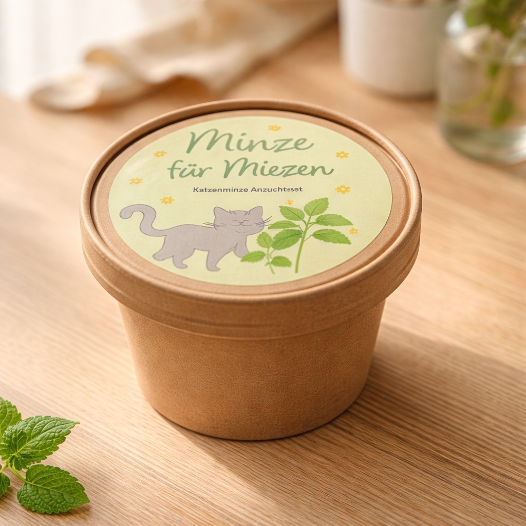 🌿 Katzenminze Anzuchtset „Minze für Miezen“