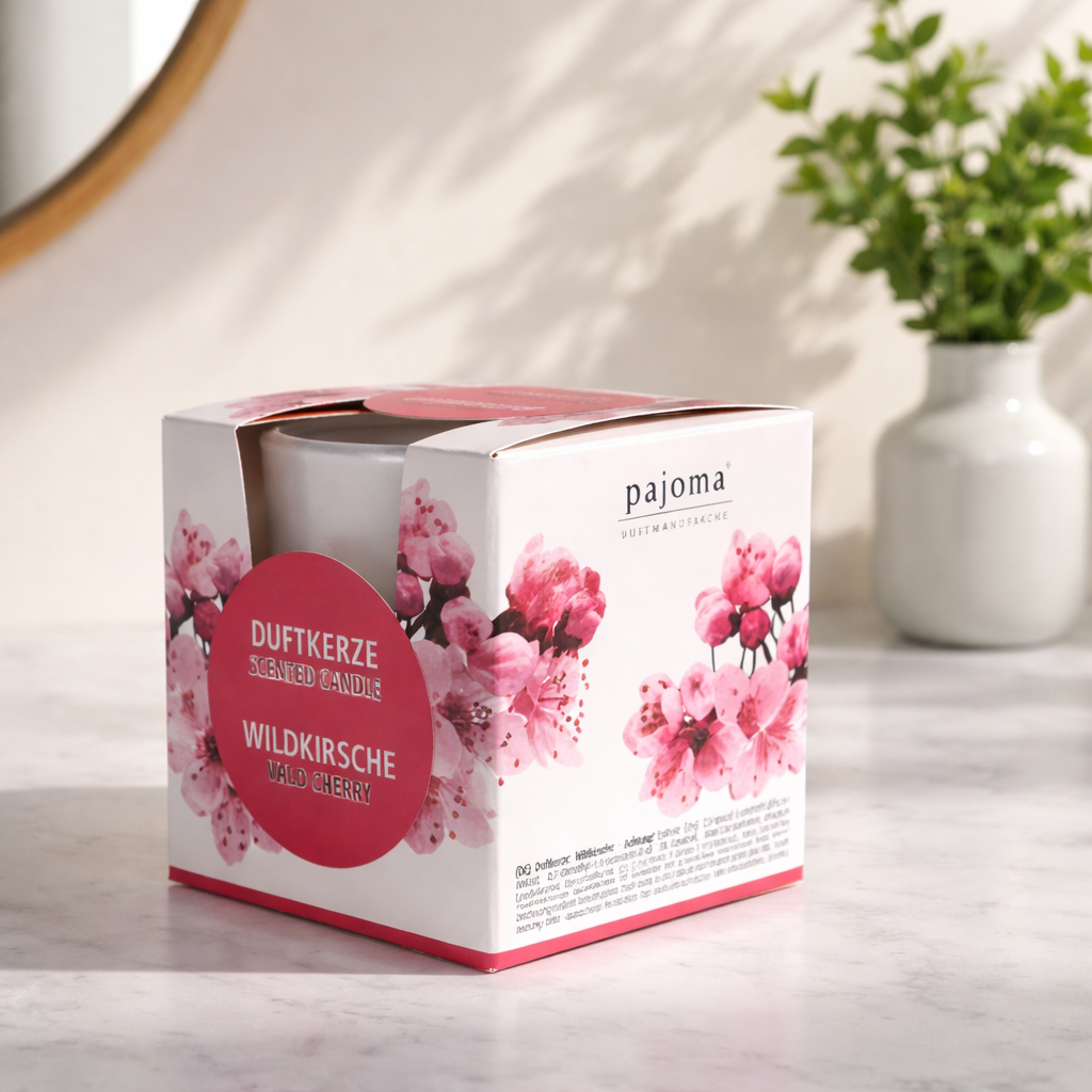 🕯️ Duftkerze Wildkirsche im Glas – Süß & feminin für dein Zuhause 🍒✨