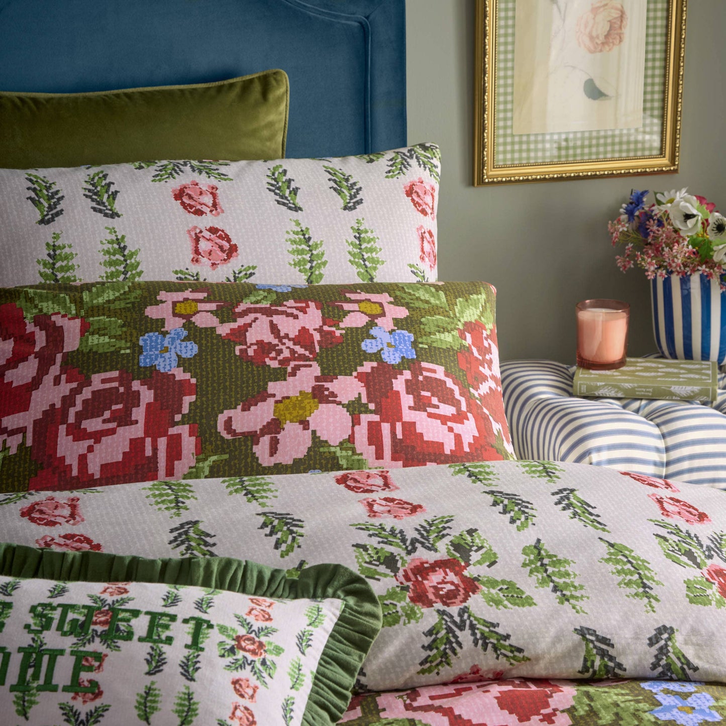 Feeoni Bettbezug-Set in Willow Green