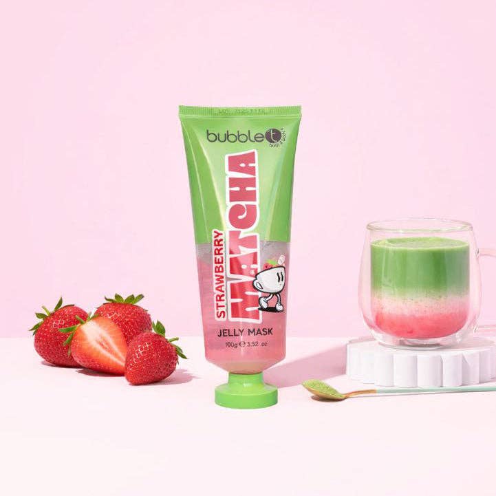 🍓 Bubble T Strawberry &amp; Matcha – Jelly Mask (100 g)
