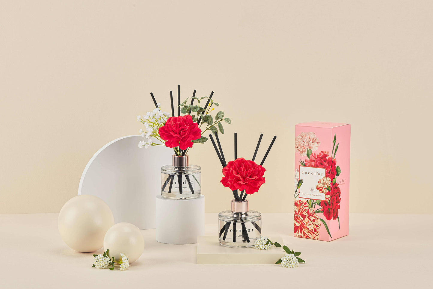 Cocodor Carnation Diffuser – White Musk – Raumduft mit Duftstäbchen – 120 ml