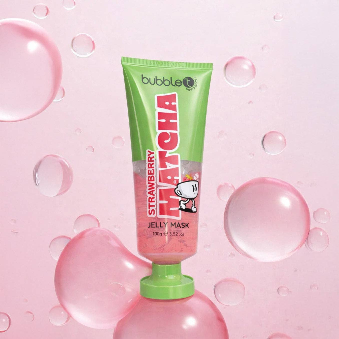 🍓 Bubble T Strawberry &amp; Matcha – Jelly Mask (100 g)